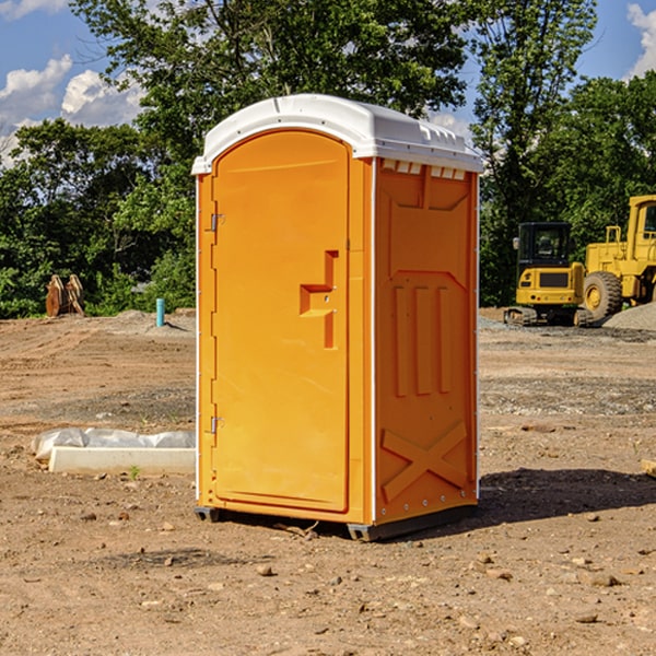 how often are the porta potties cleaned and serviced during a rental period in North Georgetown Ohio